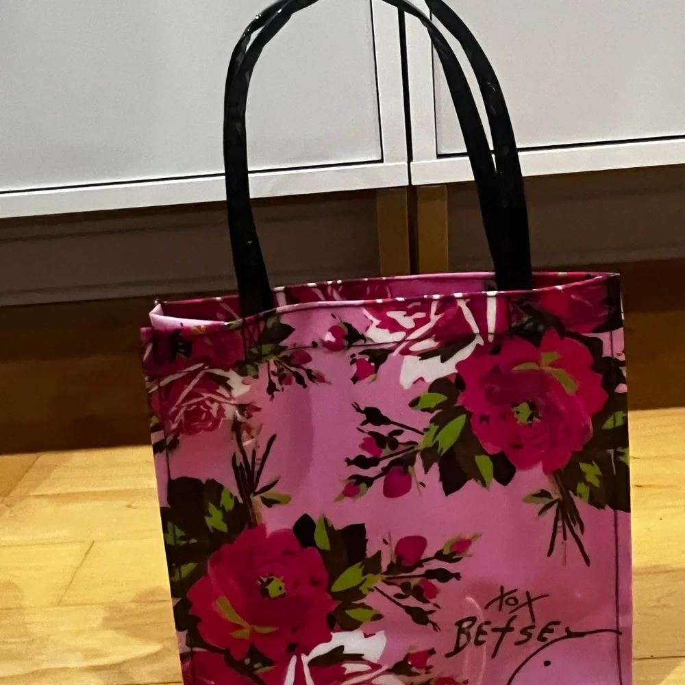 Betsey Johnson Pink Floral Small Tote Bag - Picture 4 of 5
